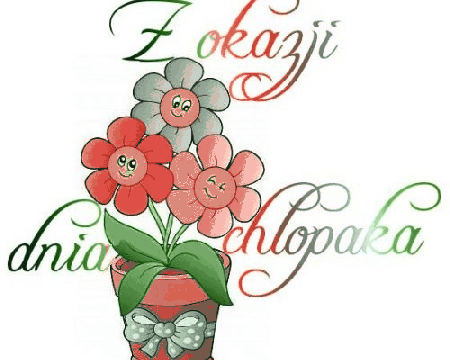 Uśmiechnięte kwiaty dzień chłopaka